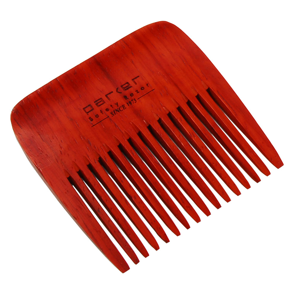 Parker Solid Rosewood Beard Comb - Wide Tooth