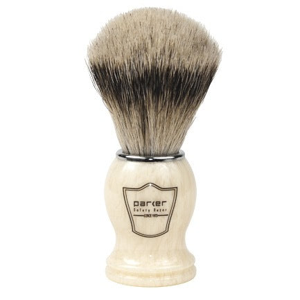 Parker Ivory Handle Silvertip Badger Shaving Brush